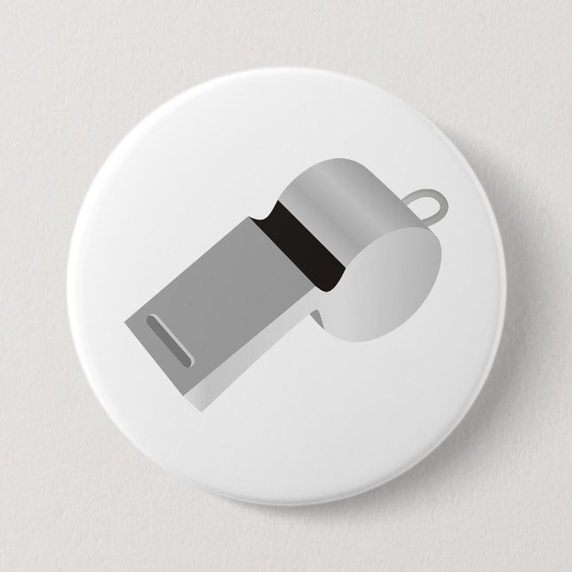 Macaron Rond 7,6 Cm Bouton de sifflement d'arbitres (Devant)