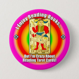 Macaron Rond 7,6 Cm Bouton de Tarot Lover