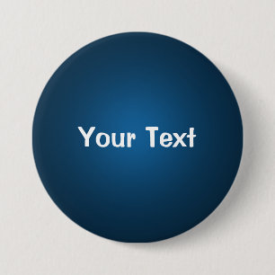 Macaron Rond 7,6 Cm Bouton de texte personnalisé bleu 3 pouces Modèle