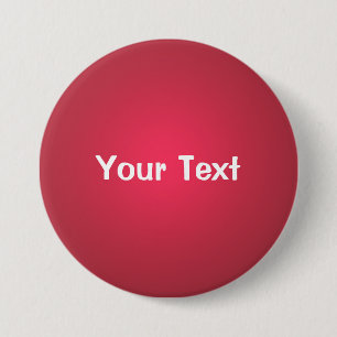 Macaron Rond 7,6 Cm Bouton de texte personnalisé de 3 pouces rouge can