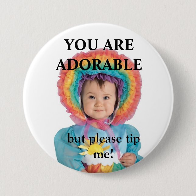 MACARON ROND 7,6 CM BOUTON DE TIP (Devant)