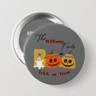 Macaron Rond 7,6 Cm Bouton de Trick or Treat de citrouille effrayante