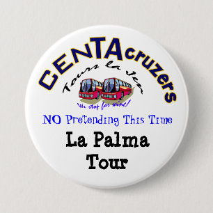 Macaron Rond 7,6 Cm Bouton de visite de Palma de La de logo de