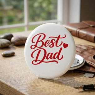Macaron Rond 7,6 Cm Bouton décoratif à broche « Meilleur papa » avec c