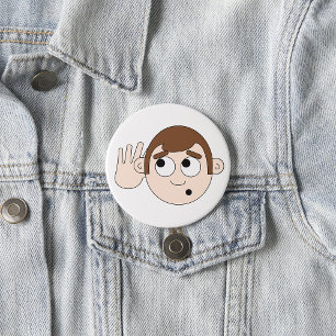 Macaron Rond 7,6 Cm Bouton d'écoute