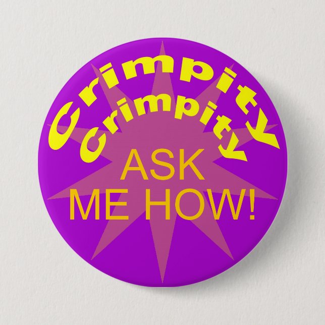 Macaron Rond 7,6 Cm Bouton d'écrasement (Devant)