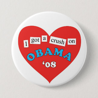 Macaron Rond 7,6 Cm Bouton d'écrasement d'Obama