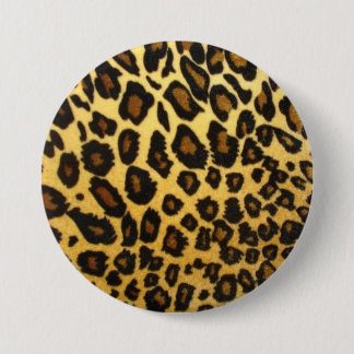 Macaron Rond 7,6 Cm Bouton d'empreinte de léopard