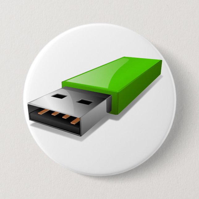 Macaron Rond 7,6 Cm Bouton d'entraînement d'instantané d'USB (Devant)