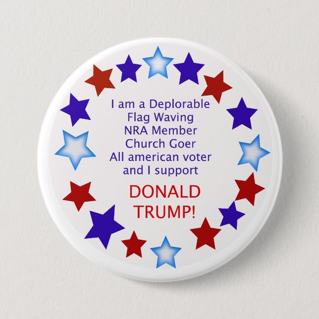 Macaron Rond 7,6 Cm Bouton déplorable de défenseur d'atout (Devant)