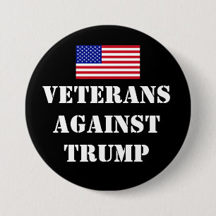 Macaron Rond 7,6 Cm Bouton des vétérans contre Trump