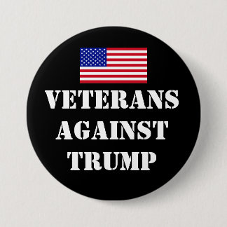 Macaron Rond 7,6 Cm Bouton des vétérans contre Trump