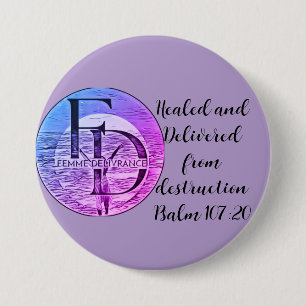 Macaron Rond 7,6 Cm Bouton d'exécution féminine