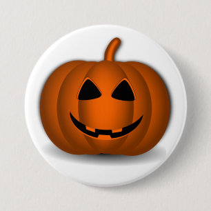 Macaron Rond 7,6 Cm Bouton d'Halloween Jack o' Lantern
