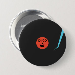 Macaron Rond 7,6 Cm Bouton Disco 80 Dance