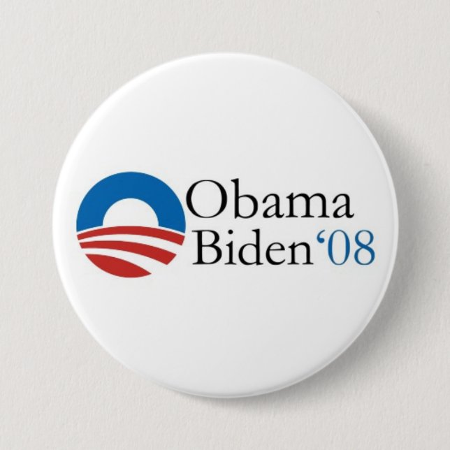 Macaron Rond 7,6 Cm Bouton d'Obama Biden (Devant)