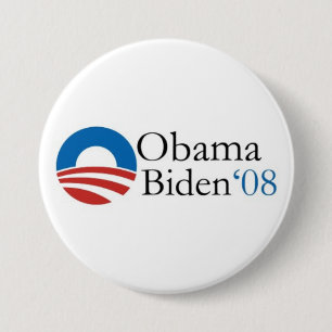 Macaron Rond 7,6 Cm Bouton d'Obama Biden