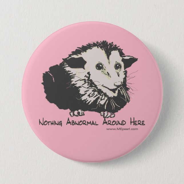 Macaron Rond 7,6 Cm Bouton d'opossum (Devant)