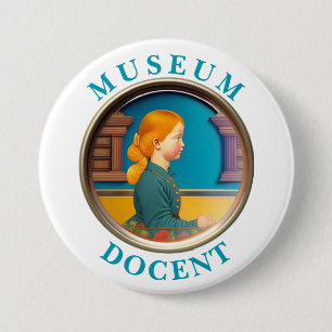 Macaron Rond 7,6 Cm Bouton du document du musée