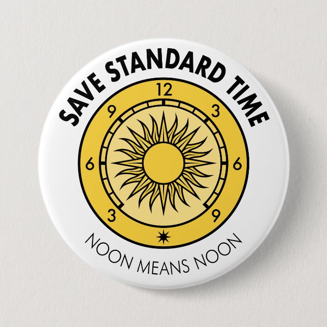Macaron Rond 7,6 Cm Bouton du logo SST "Noon Signifie Noon" (Devant)
