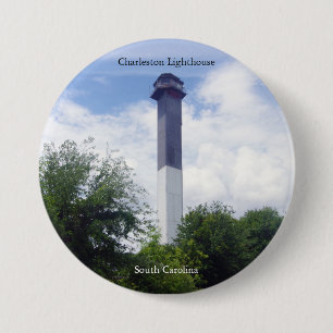 Macaron Rond 7,6 Cm Bouton du phare de Charleston