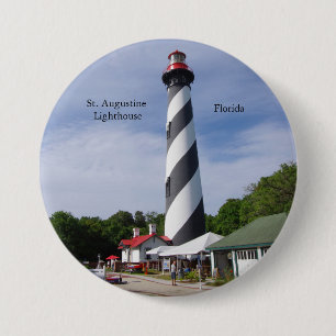 Macaron Rond 7,6 Cm Bouton du phare St Augustine