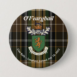 Macaron Rond 7,6 Cm Bouton du rallye Farrell Clan d'Irlande 2022