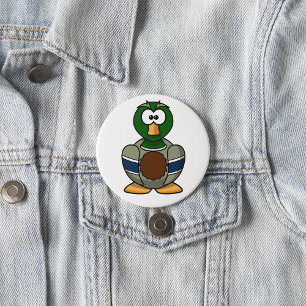 Macaron Rond 7,6 Cm Bouton Duck Mallard