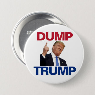 Macaron Rond 7,6 Cm Bouton DUMP TRUMP