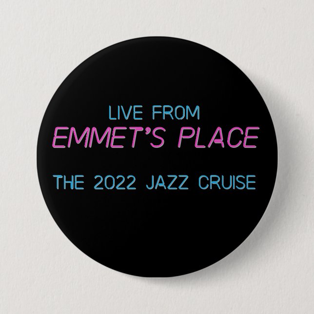 Macaron Rond 7,6 Cm Bouton - Emmet Cohen Trio 2022 Jazz Cruise (Devant)