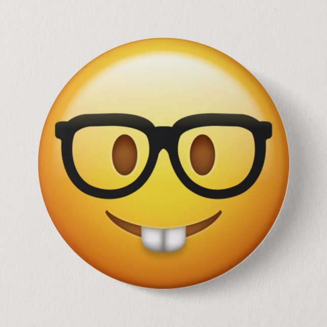 Macaron Rond 7,6 Cm Bouton Emoji Buddy (Devant)