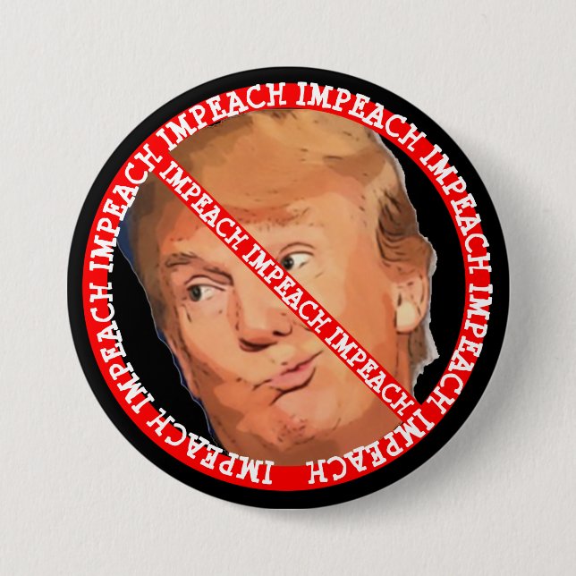 Macaron Rond 7,6 Cm Bouton Entraver Donald Trump (Devant)