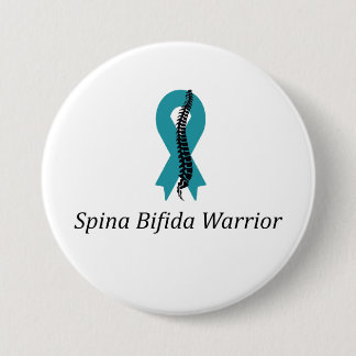 Macaron Rond 7,6 Cm Bouton épingle du guerrier Spina Bifida avec ruban