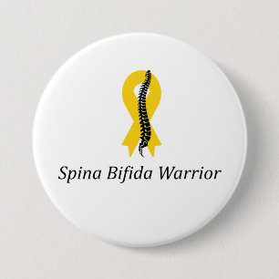 Macaron Rond 7,6 Cm Bouton épingle guerrier Spina Bifida avec ruban ja
