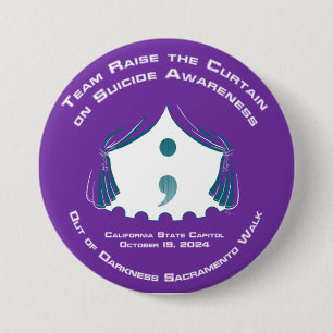 Macaron Rond 7,6 Cm Bouton Équipe