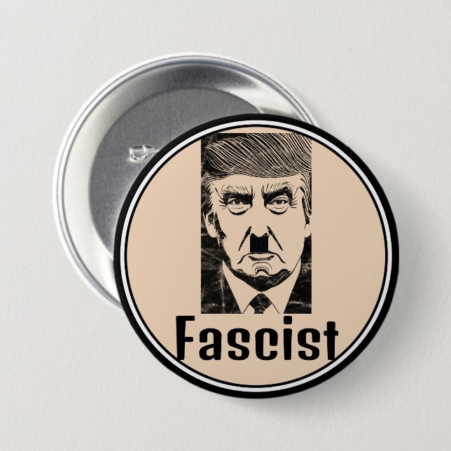 Macaron Rond 7,6 Cm Bouton fasciste Trump (Devant & derrière)