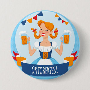 Macaron Rond 7,6 Cm Bouton Fête de la bière Oktoberfest