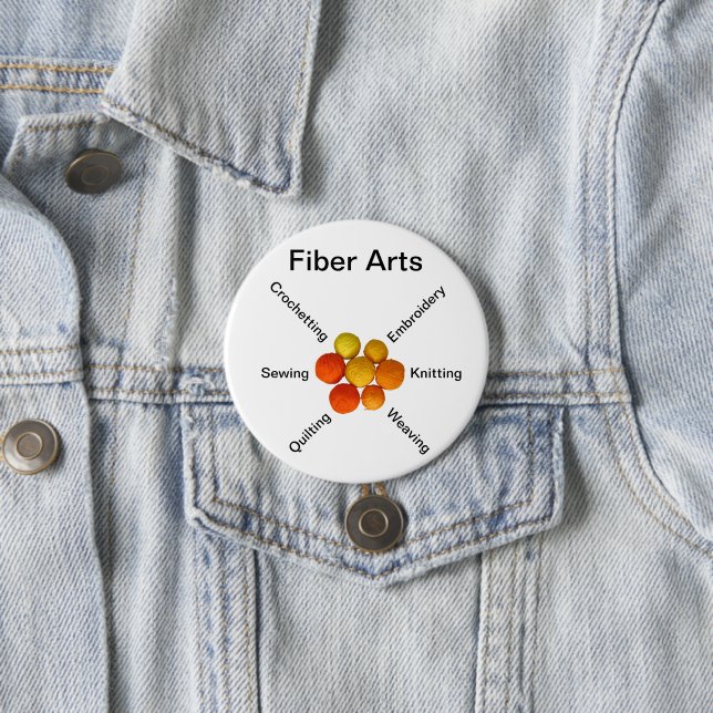 Macaron Rond 7,6 Cm Bouton - Fibre Arts (En situation)