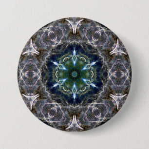 Macaron Rond 7,6 Cm Bouton Folk Mandala