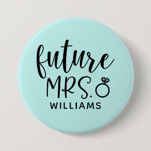 Macaron Rond 7,6 Cm Bouton Futur Parti Mme Bachelorette