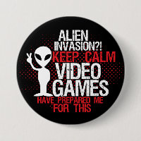 Bouton Garder le calme Invasion Alien amusant Game