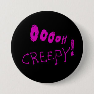 Macaron Rond 7,6 Cm Bouton Halloween Ooooh Creepy !