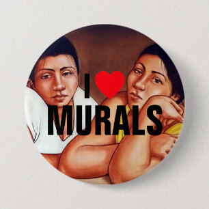 Macaron Rond 7,6 Cm Bouton I Love Murals™ (Customisez-le!)