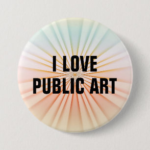 Macaron Rond 7,6 Cm Bouton I Love Public Art™ (Customisez-Le!)