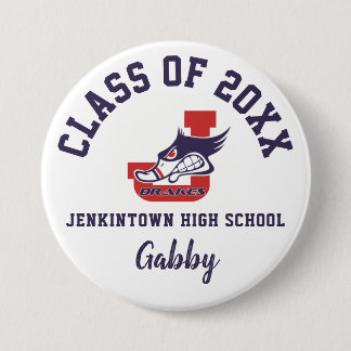 Macaron Rond 7,6 Cm Bouton Jenkintown High School Logo Personnalisé Pe