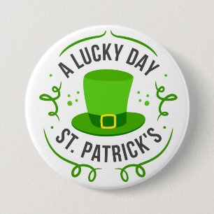 Macaron Rond 7,6 Cm Bouton Jour Saint Patrick