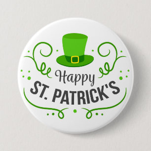 Macaron Rond 7,6 Cm Bouton Jour Saint Patrick
