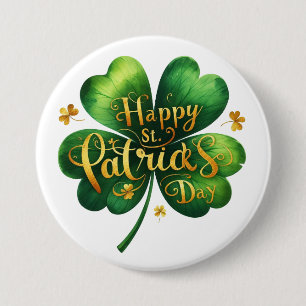 Macaron Rond 7,6 Cm Bouton Joyeux Saint Patrick's Day