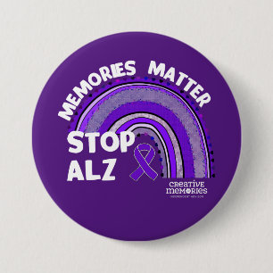 Macaron Rond 7,6 Cm Bouton le plus long jour Alzheimer's Association 2