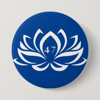 Macaron Rond 7,6 Cm Bouton Lotus 47 47e Potus Kamala Harris